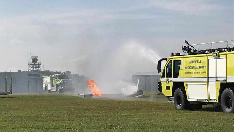 Asheville Regional Airport drill has crews respond to blazing plane
