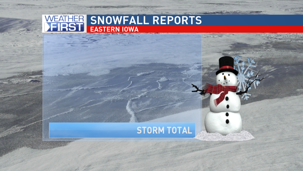 Snowfall totals for December 30 KGAN
