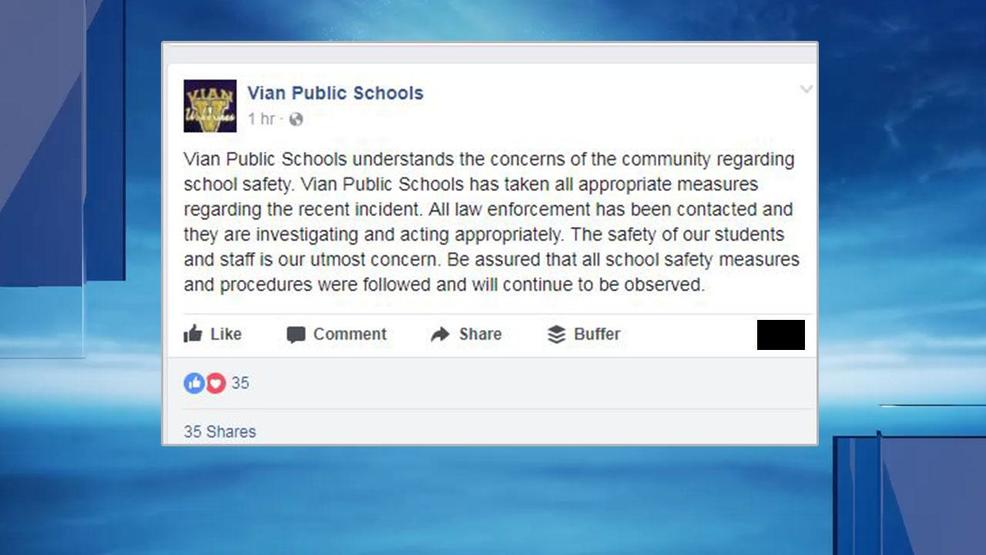 Ok Student Allegedly Says Shooting Victims Got What They Deserved Vian Public Schools Addressed The Situation On Facebook